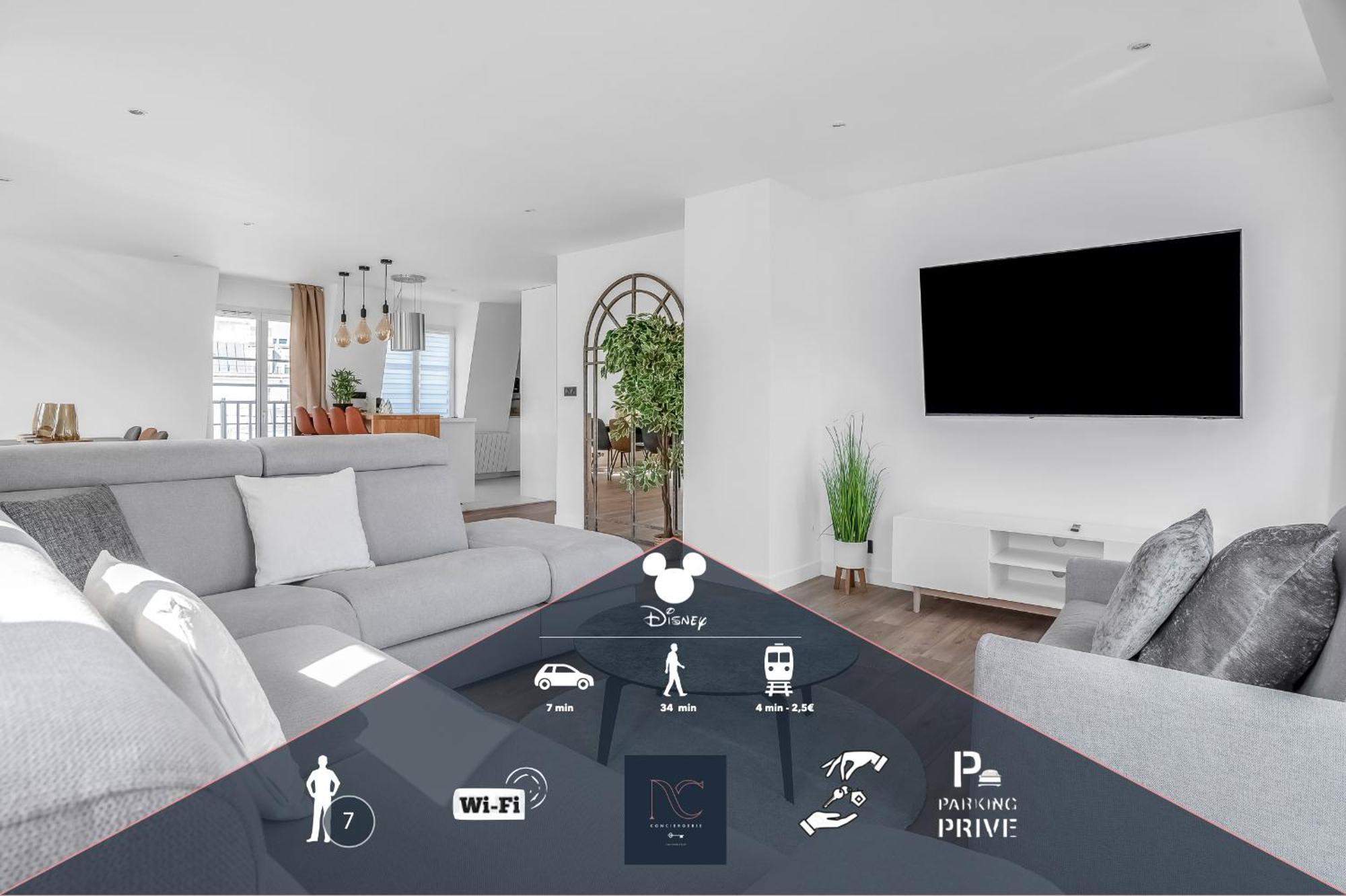 Disneyland-Paris 7 Pers, Netflix, Wifi, 2 Parking Chessy  Extérieur photo
